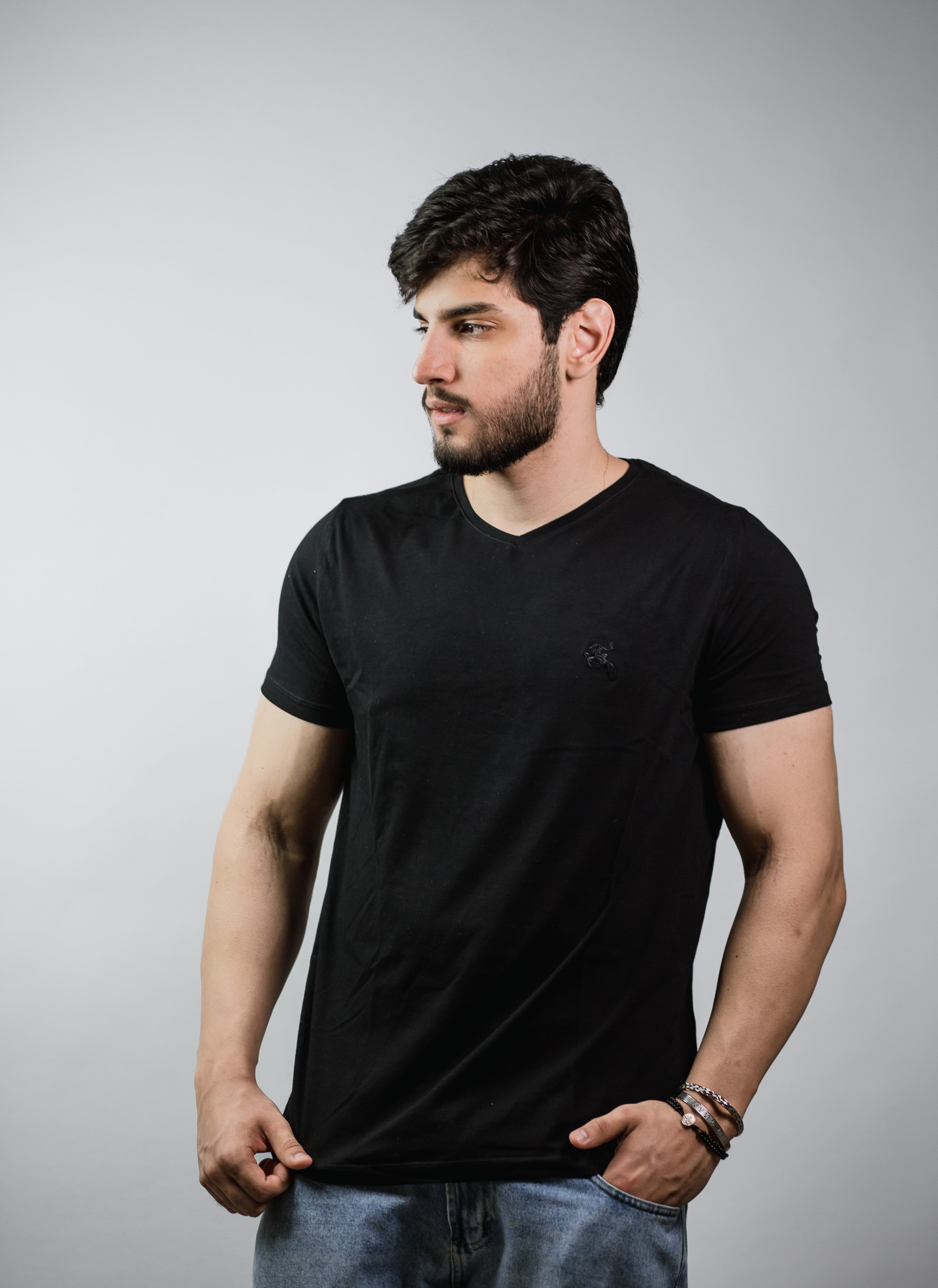 CAMISETA GOLA V CLÁSSICA