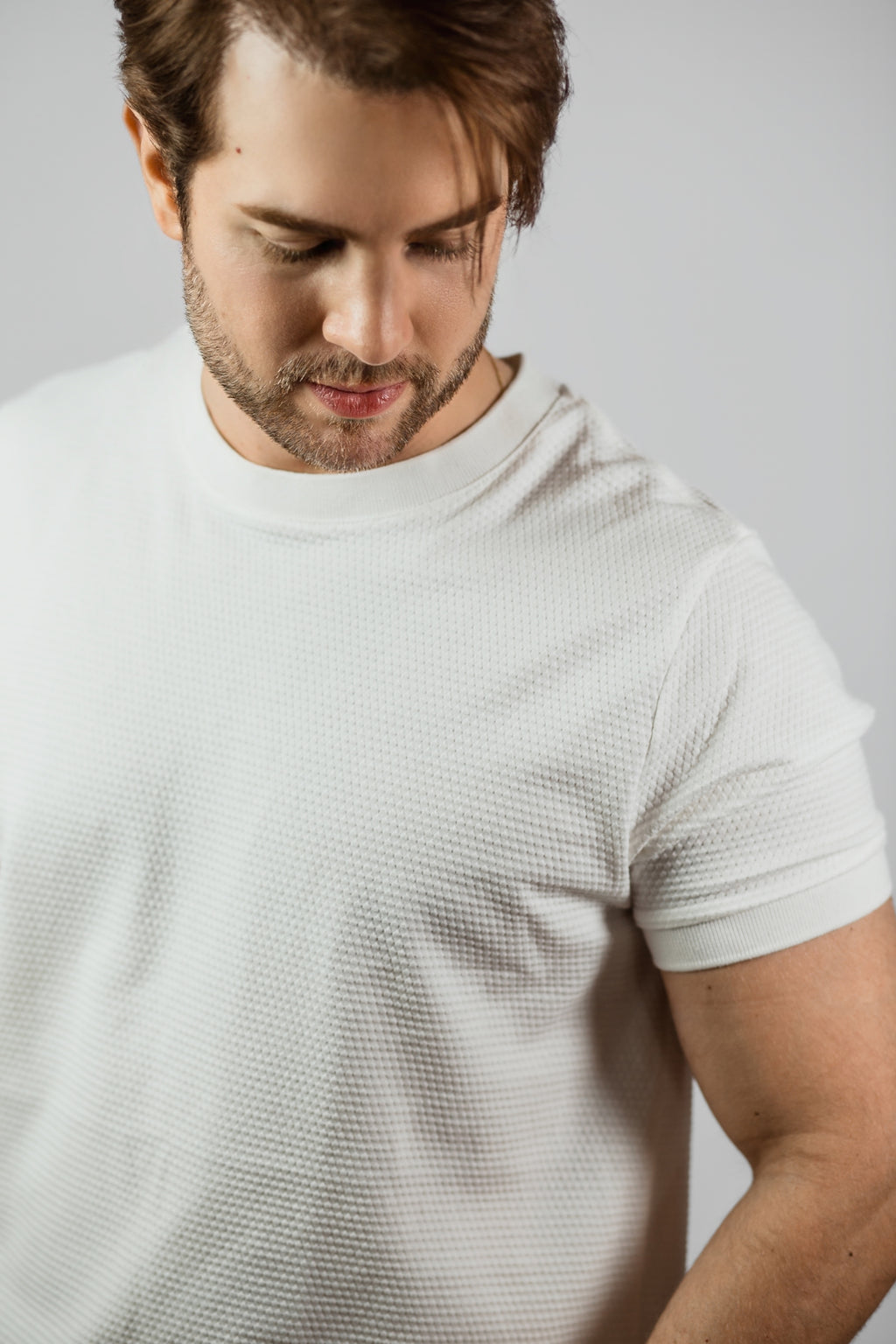 CAMISETA TEXTURIZADA BRANCA