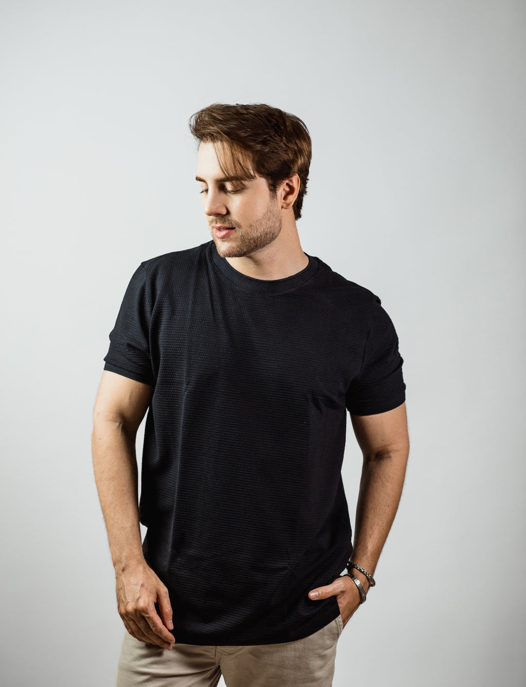 CAMISETA TEXTURIZADA MARINHO