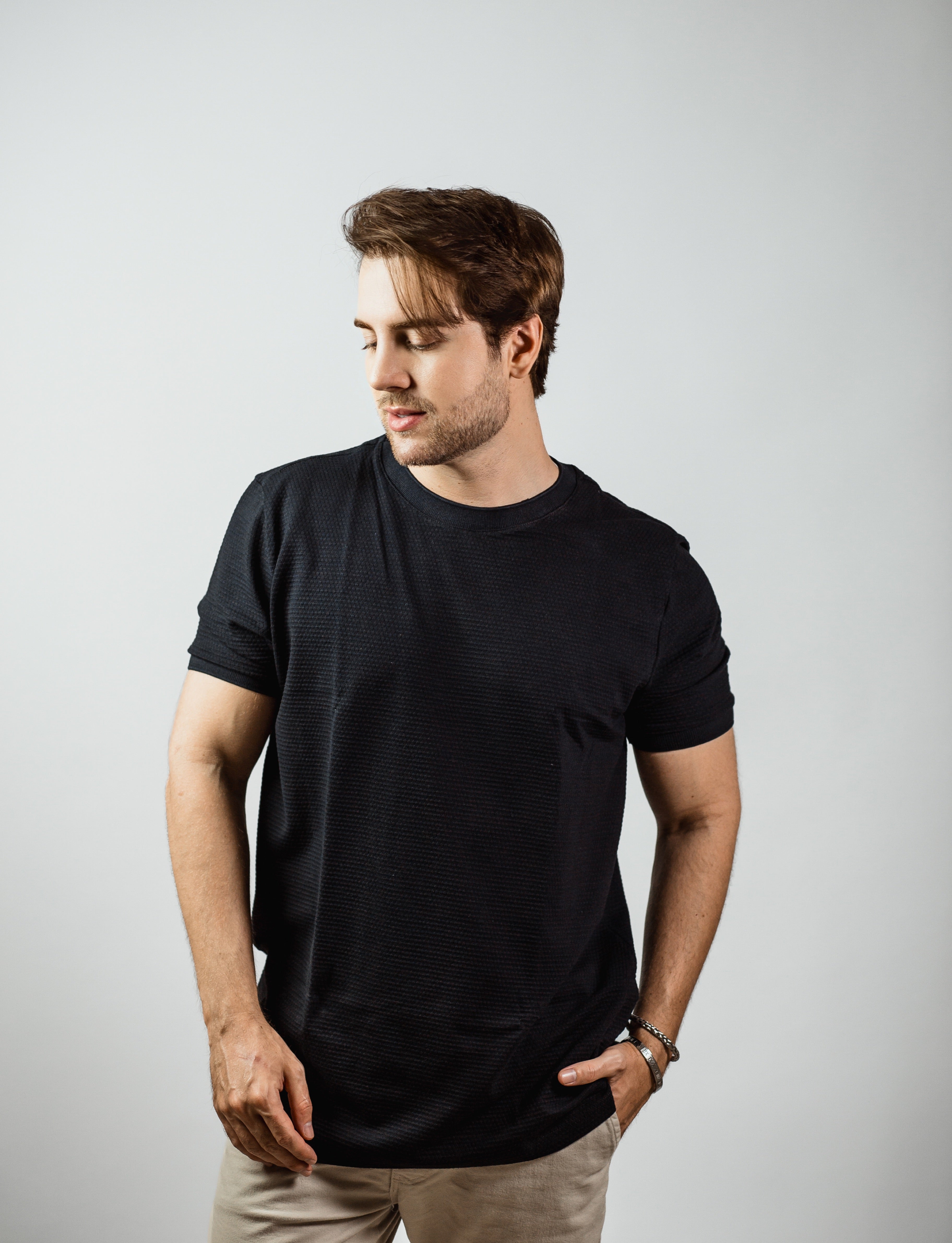 CAMISETA TEXTURIZADA MARINHO