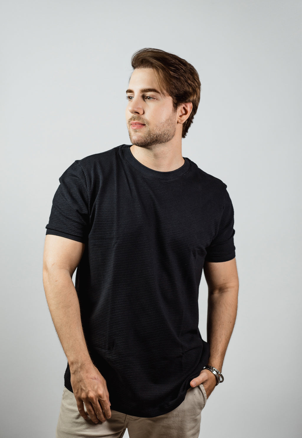 CAMISETA TEXTURIZADA MARINHO